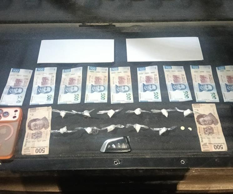 Detienen a sujeto con droga