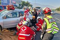 Queda herido al estrellarse  en torre de alta tensi&oacute;n