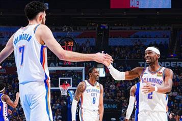 Se recupera el Thunder y vence a Sixers
