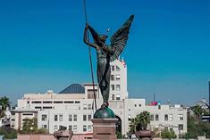 Concluyen trabajos de restauraci&oacute;n de la escultura la Victoria Alada