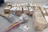 Asegura FGR 347 kilos de pirotecnia en cateo