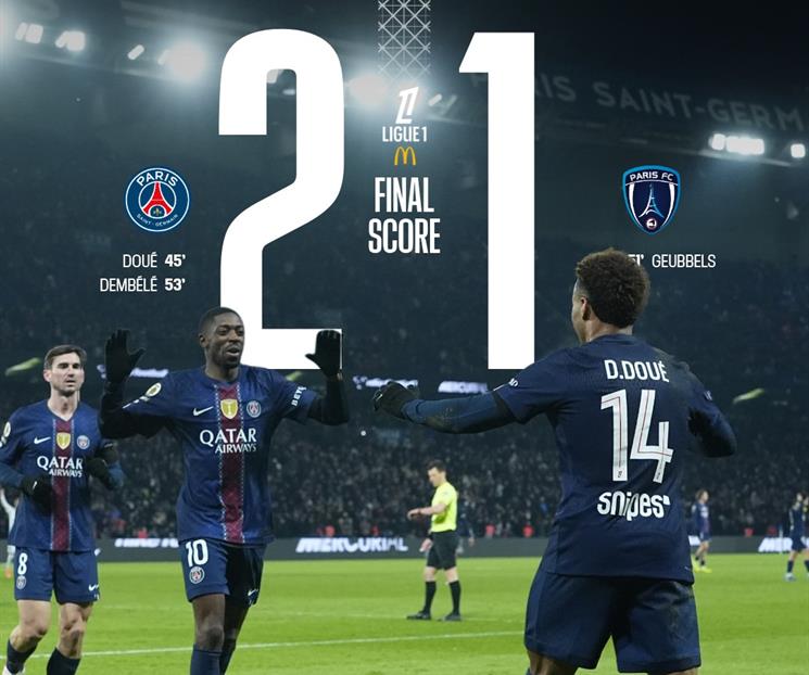 Vence PSG al Par&iacute;s FC y siguen de cerca al Lens