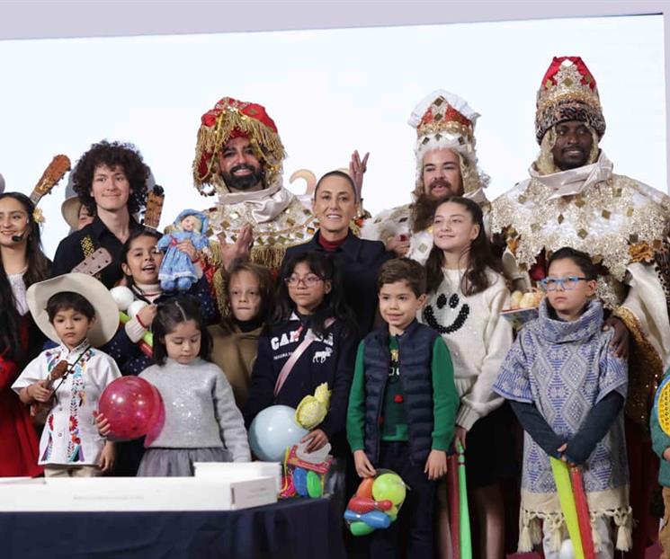 Infancias toman el micr&oacute;fono en la ma&ntilde;anera de Sheinbaum