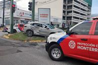 Resulta conductor herido en choque