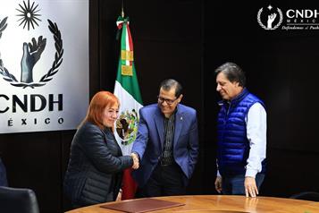 Hacen convenio CNDH y Leche para el Bienestar por la alimentaci&oacute;n