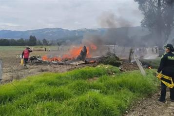 Mueren seis personas en accidente a&eacute;reo en Colombia