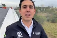 Supervisan avance de puente en Apodaca