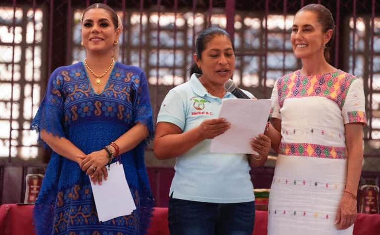 Presenta Sheinbaum nuevo centro de caf&eacute; y ma&iacute;z Bienestar