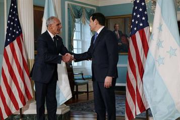 Recibe Rubio a Asfura en medio de pulso pol&iacute;tico en Honduras