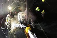 Muere calcinado en estrellamiento