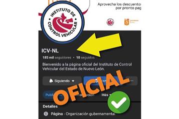 Alerta ICV sobre p&aacute;ginas falsas