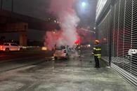 Se incendia auto en Guadalupe