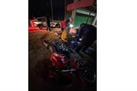 Derrapa motociclista y resulta lesionado