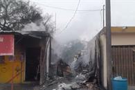 Resulta bombero herido en incendio