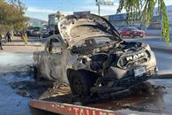 Arde camioneta en Gonzalitos Arde camioneta en Gonzalitos