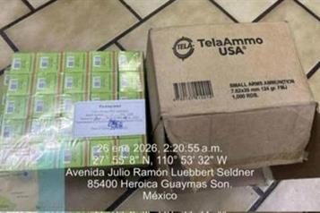 Marina asegura m&aacute;s de 17 mil cartuchos en Sonora