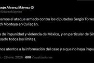 Condena MC ataque armado contra diputados