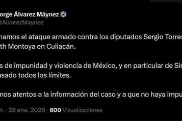 Condena MC ataque armado contra diputados