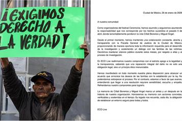 ECO Live, organizadora de Axe Ceremonia, asume responsabilidad