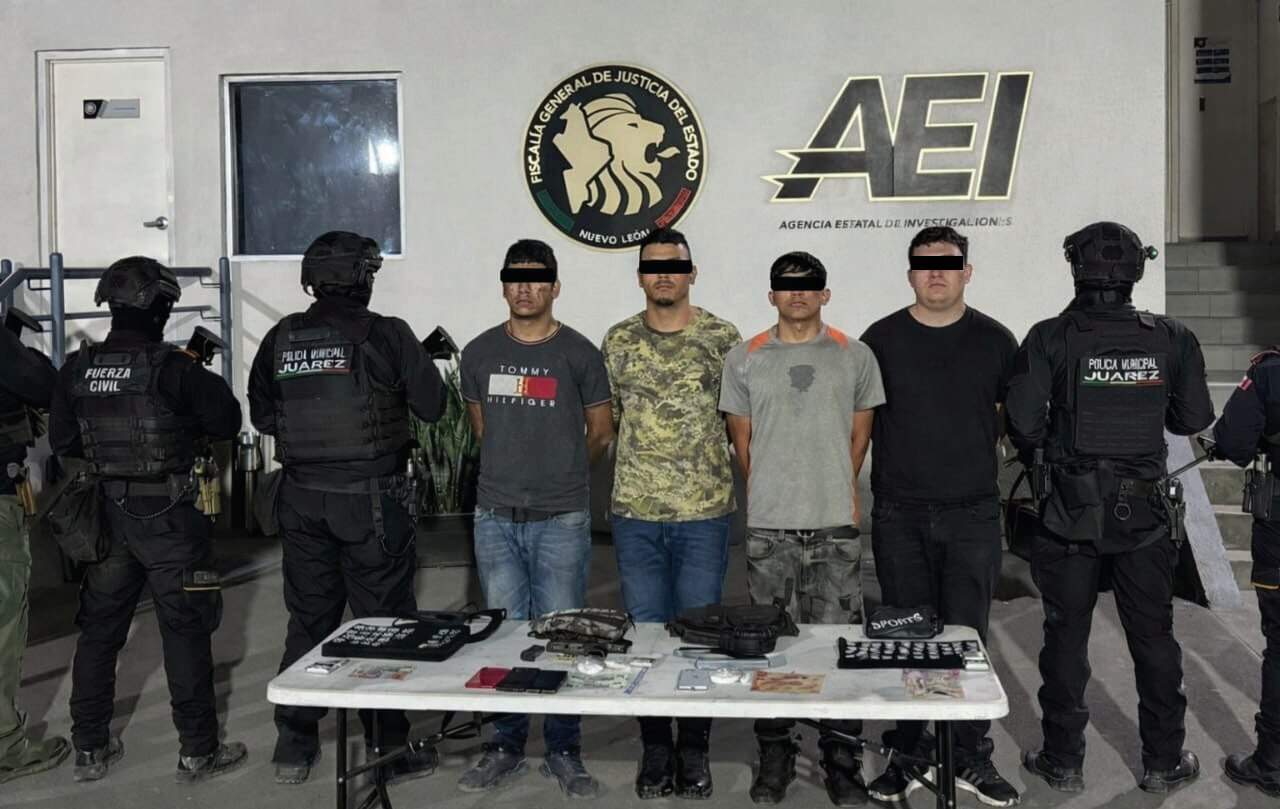 Cuatro generadores de violencia fueron detenidos y puestos a disposici&oacute;n del Ministerio P&uacute;blico por portaci&oacute;n de arma de fuego y delitos contra la salud, en la colonia Lagos de Zir&aacute;ndaro, municipio de Ju&aacute;rez.