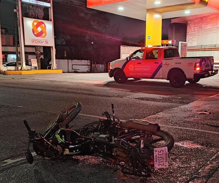 Fallece motociclista tras choque al norte de Monterrey