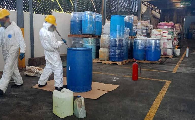 Incinera FGR m&aacute;s de 10 toneladas de precursores qu&iacute;micos asegurados