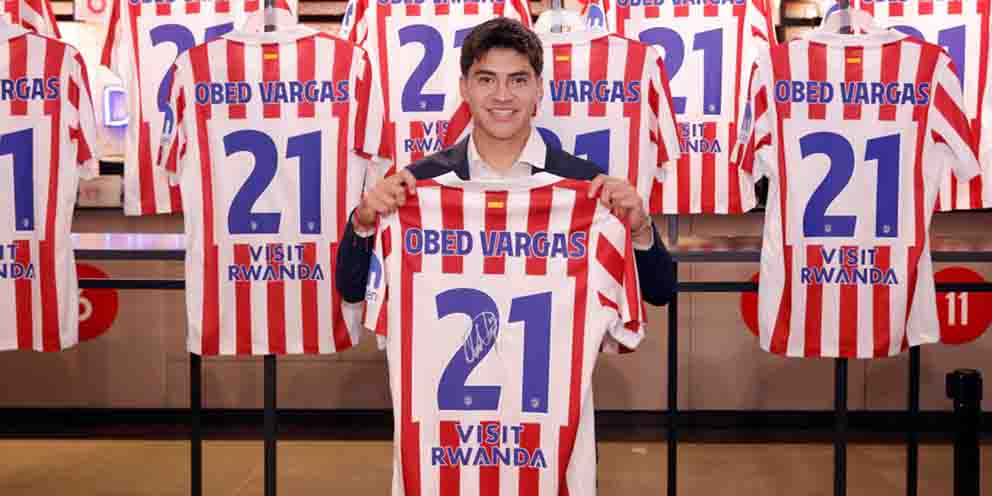 Presenta Atl&eacute;tico de Madrid a Obed Vargas