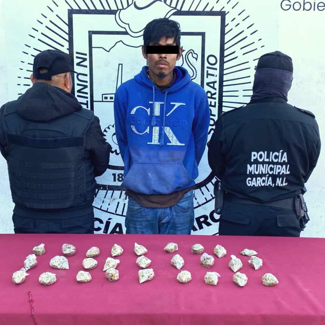 Las autoridades del municipio de Garc&iacute;a, aseguraron que se logr&oacute; la detenci&oacute;n de 24 objetivos prioritarios, relacionados con la venta de drogas y otros delitos que se han cometido en esta localidad.