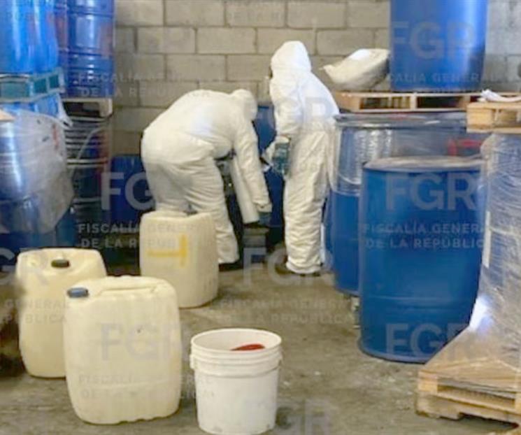 Destruye FGR casi 19 toneladas de precursores qu&iacute;micos