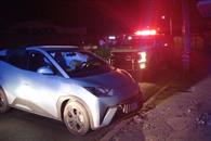 Automovilista se estrella en Santa Catarina