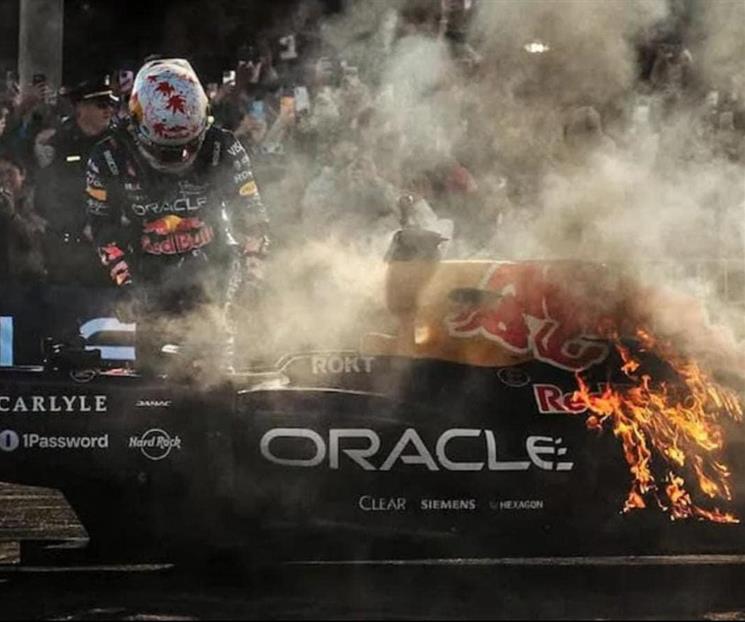 Sufre Tsunoda susto; se incendia coche de F1 Sufre Tsunoda susto; se incendia coche de F1