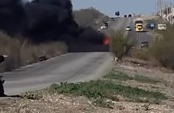 Incendian pipa en la Reynosa