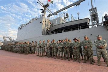 Arriban elementos de Infanter&iacute;a de Marina