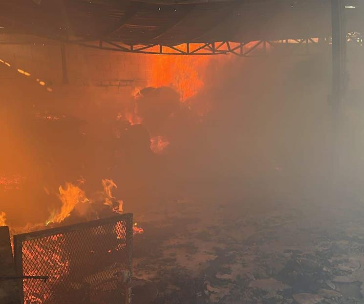 Arde tarimera en Pesquería Arde tarimera en Pesquería