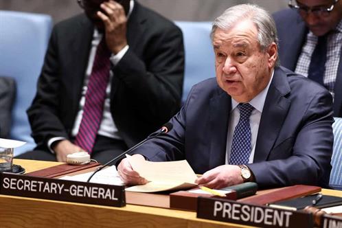 Condena Ant&oacute;nio Guterres la escalada militar en Oriente Medio