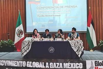 Alistan mexicanos nueva flotilla de ayuda humanitaria a Gaza Alistan mexicanos nueva flotilla de ayuda humanitaria a Gaza