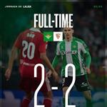 El Cl&aacute;sico Sevillano qued&oacute; empatado