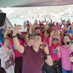 Disfrutan abuelitos de Garc&iacute;a paseo en la Presa La Boca