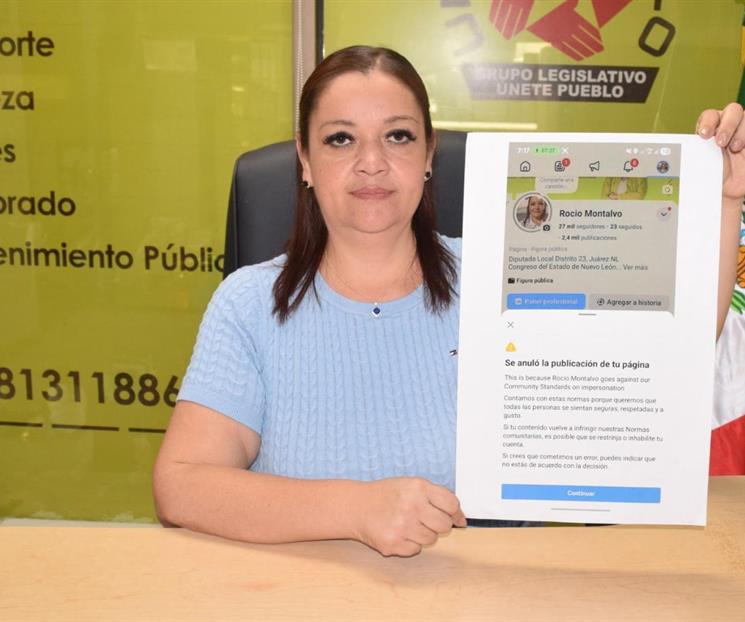 Denuncia diputada independiente eliminaci&oacute;n de su p&aacute;gina de Facebook