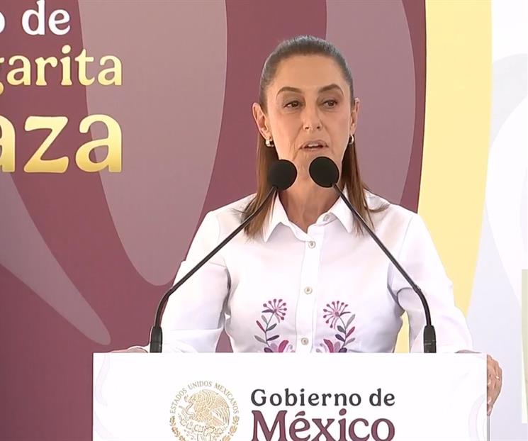 Sheinbaum llama a estudiantes a decir no a las drogas