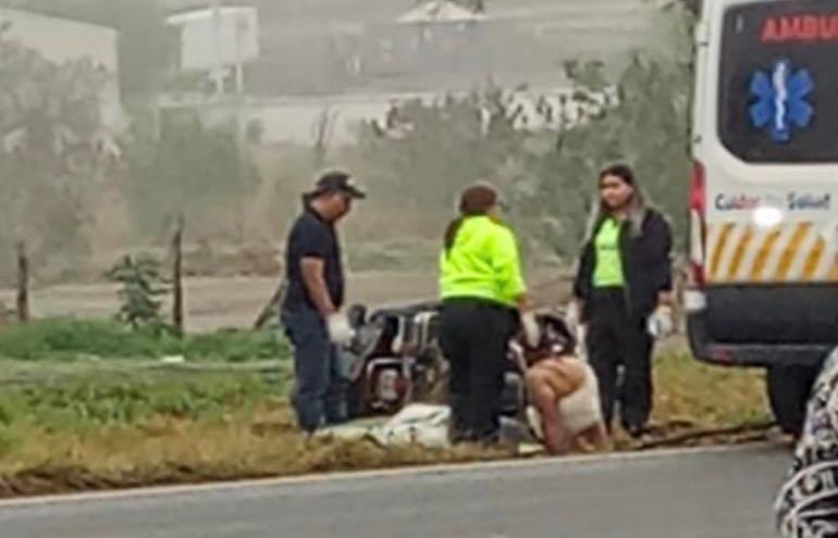 Sufre volcadura en Allende Sufre volcadura en Allende