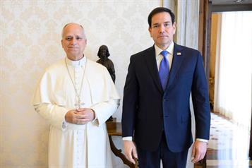 Se re&uacute;ne Marco Rubio con el papa Le&oacute;n XIV