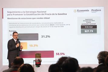 Gasolineras empiezan a ajustar precio del di&eacute;sel hacia los 27 pesos