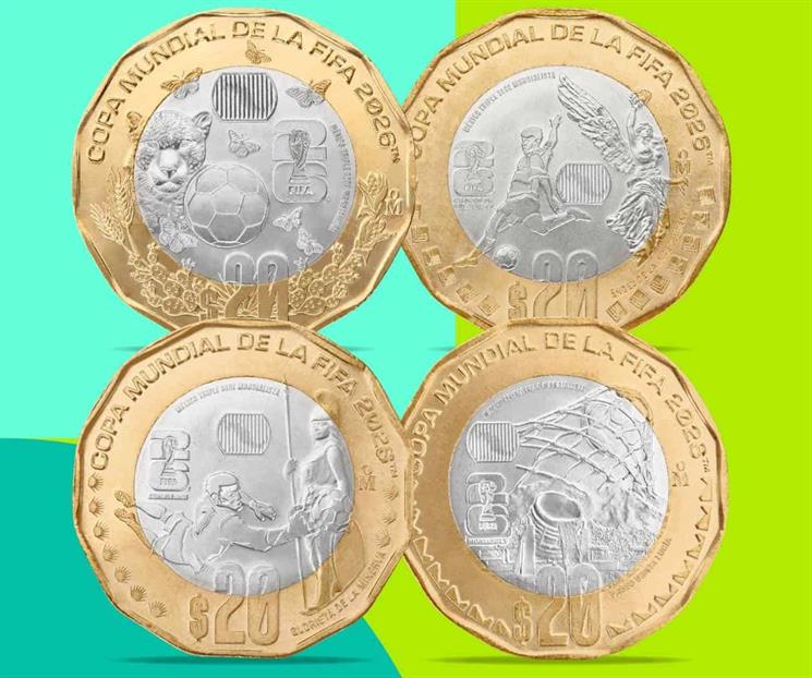 Pone Banxico en circulaci&oacute;n monedas conmemorativas del Mundial