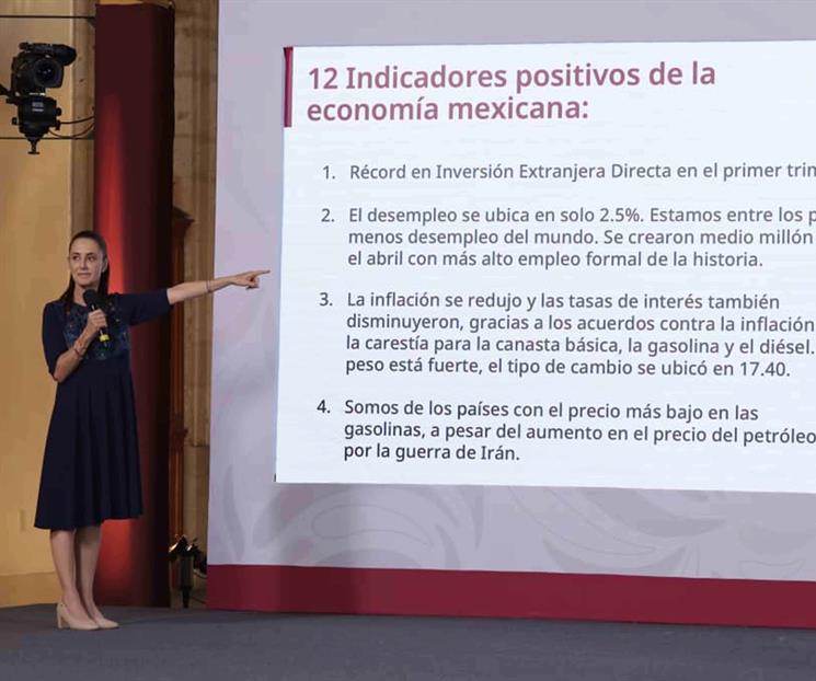Sheinbaum defiende econom&iacute;a mexicana tras baja de Moody&acute;s