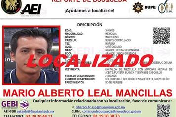 Localizan con vida a mec&aacute;nico desaparecido
