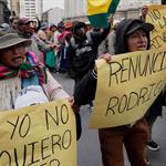 Aumentan las protestas en Bolivia