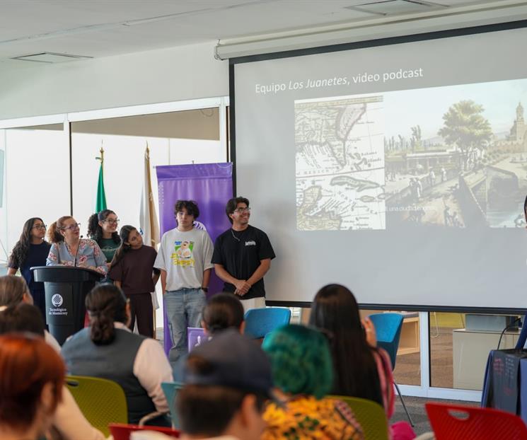 Rinden estudiantes tributo a Sor Juana In&eacute;s de la Cruz
