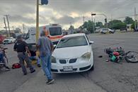 Resulta motociclista herido en incidente vial
