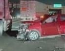 Conductor dormita y se estrella contra tr&aacute;iler